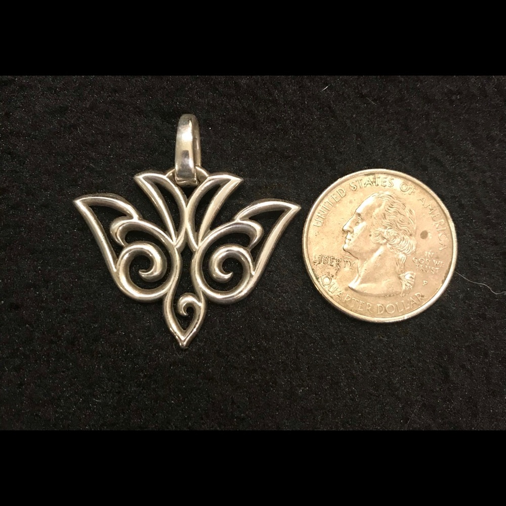 James Avery Retired Descending Dove Pendant